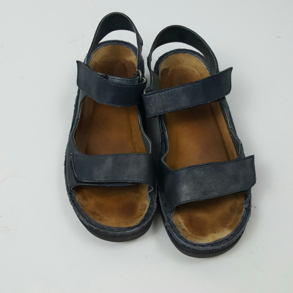 Naot blue leather Mary Jane sandals women size 38